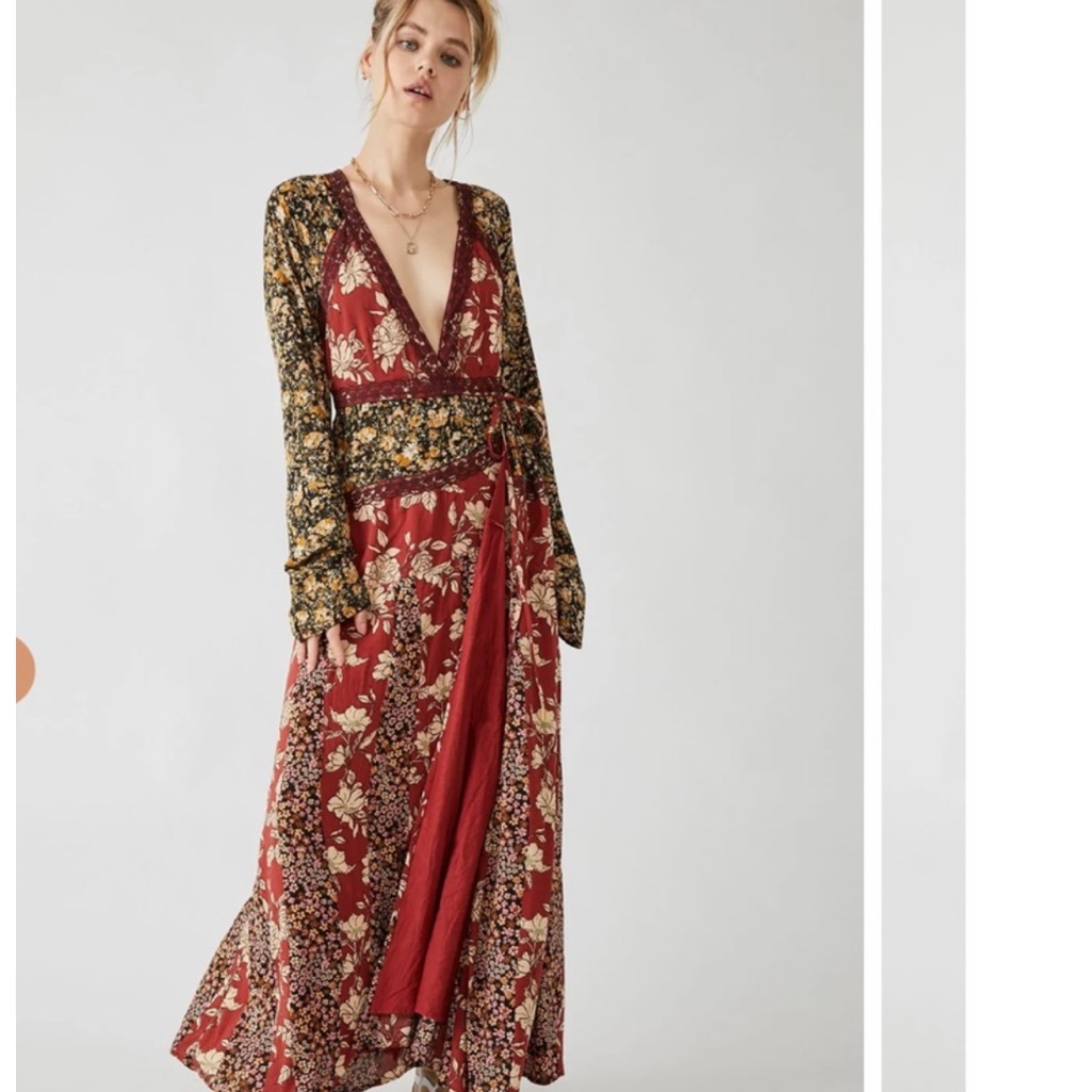 Free People Tilda Floral V-Neck Maxi Dress